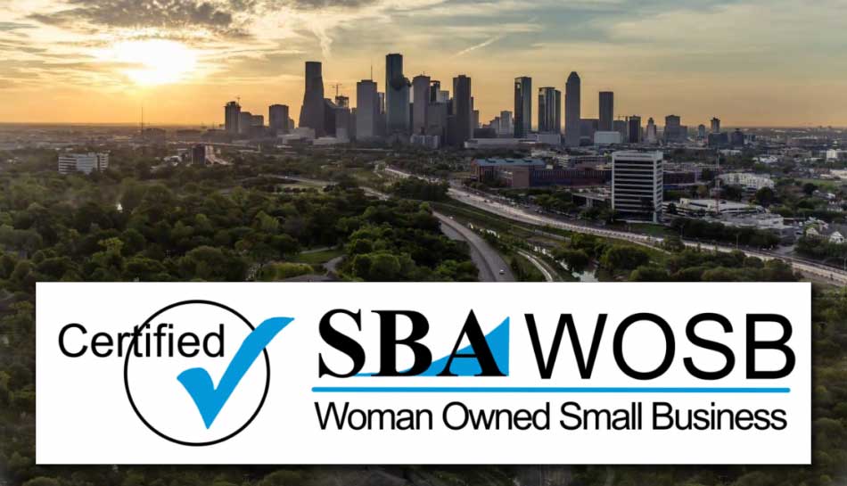 SBA WOSB Logo Over Houston Photo